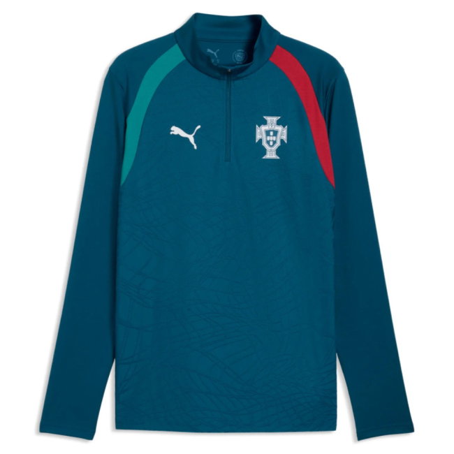2026-2027 Portugal Training 1/4 Zip Top (Ocean Tropic)-SoccerKits Hub | Buy Soccer Jerseys Online